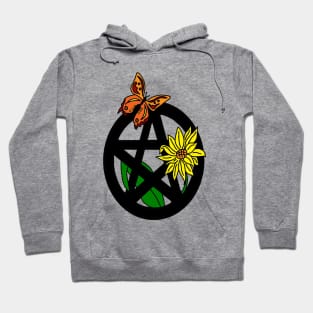 Butterfly and Sunflower Pentacle Hoodie